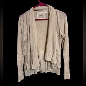 Anthropologie Angel of the North Cream Colored Cardigan Size Small